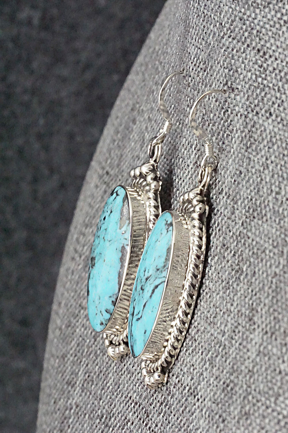 Turquoise & Sterling Silver Earrings - Gregg Yazzie