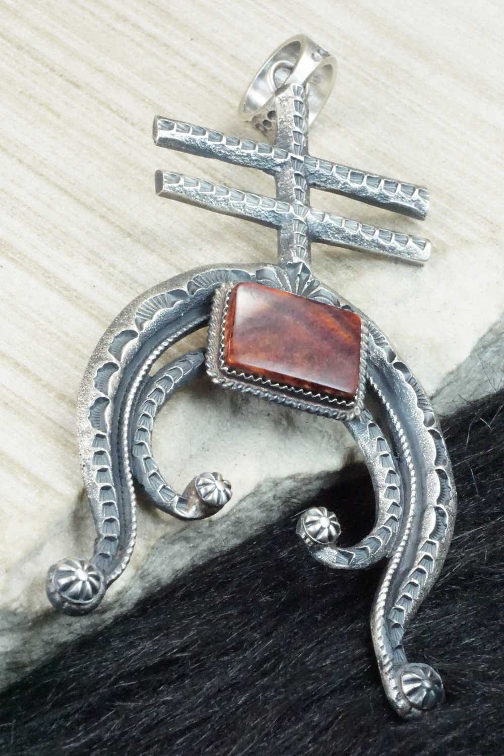 Spiny Oyster and Sterling Silver Pendant - Kevin Billah