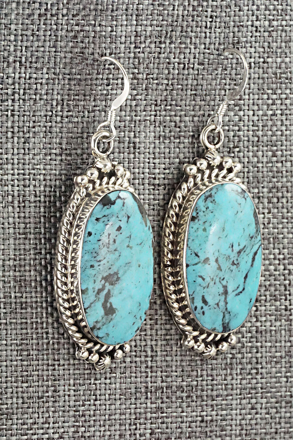 Turquoise & Sterling Silver Earrings - Gregg Yazzie