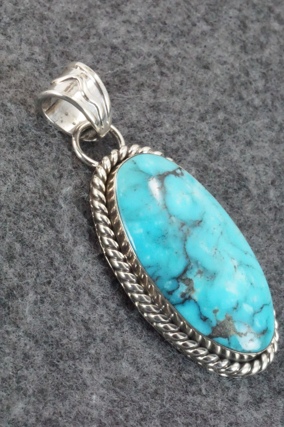 Turquoise & Sterling Silver Pendant - Sheena Jack