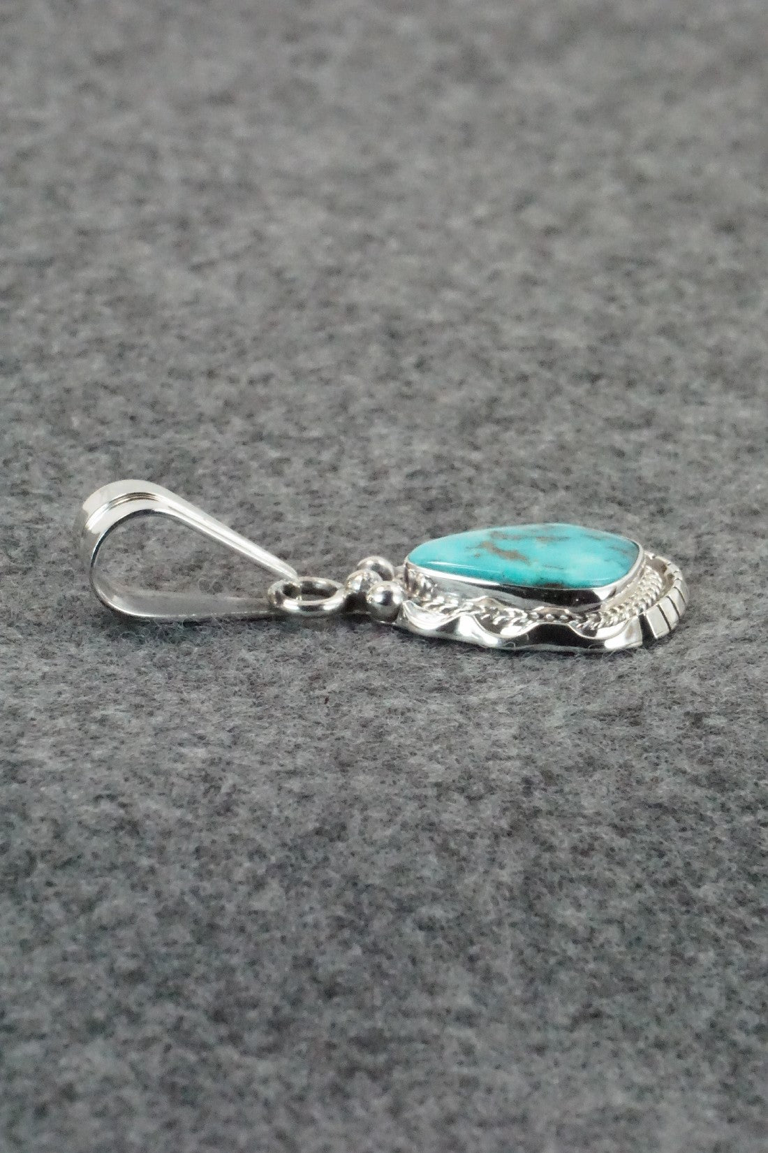 Turquoise & Sterling Silver Pendant - Samuel Yellowhair