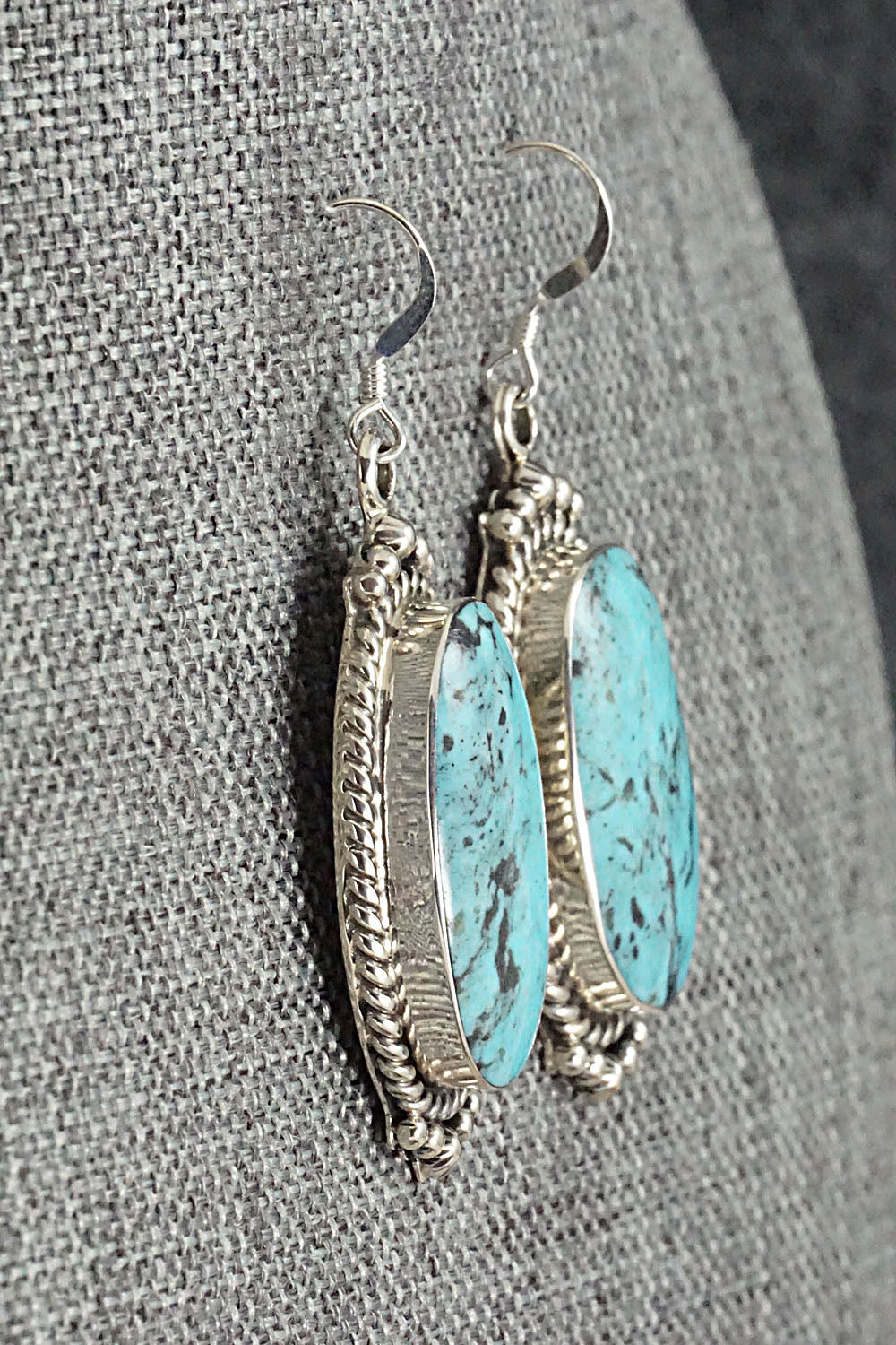 Turquoise & Sterling Silver Earrings - Gregg Yazzie
