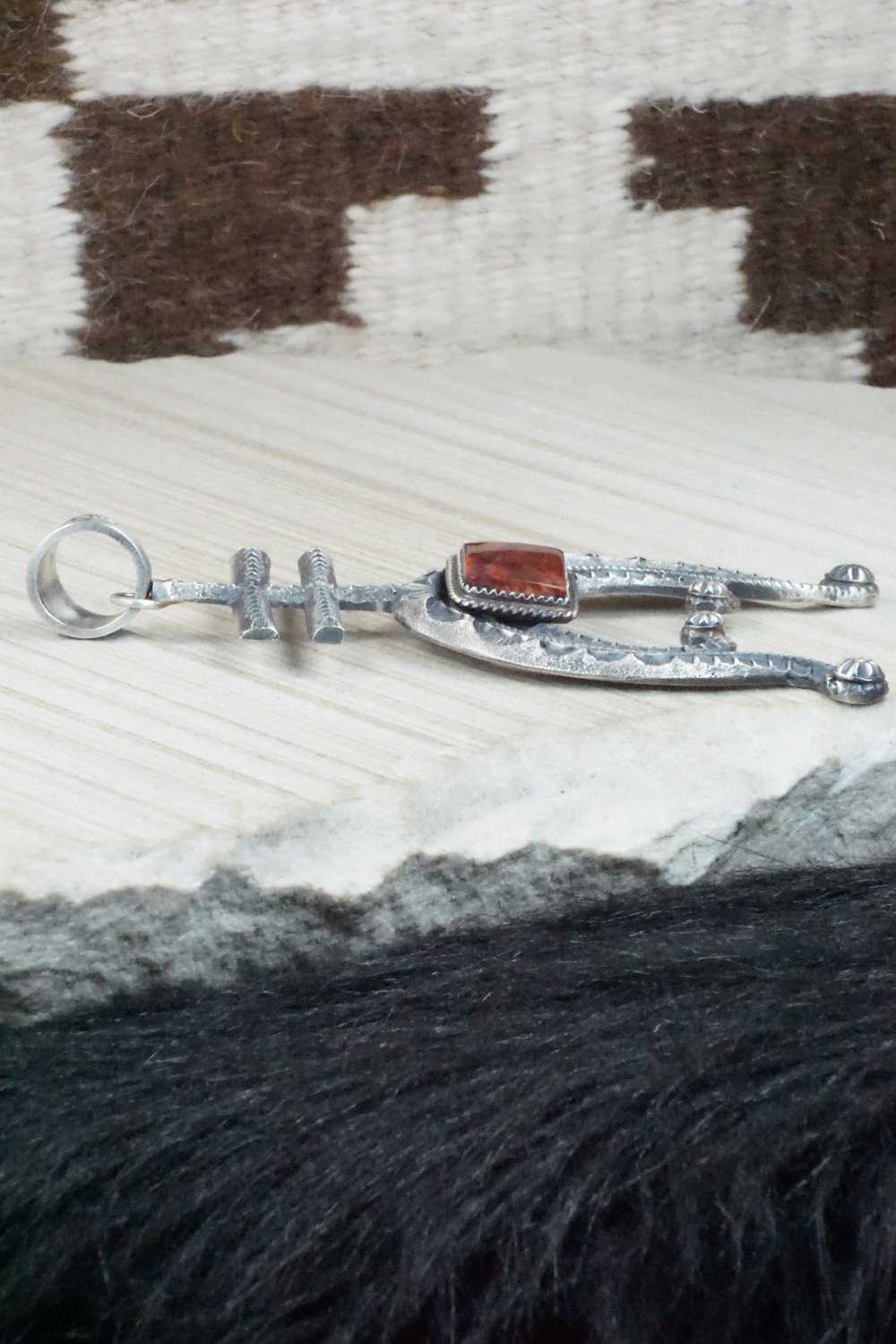 Spiny Oyster and Sterling Silver Pendant - Kevin Billah