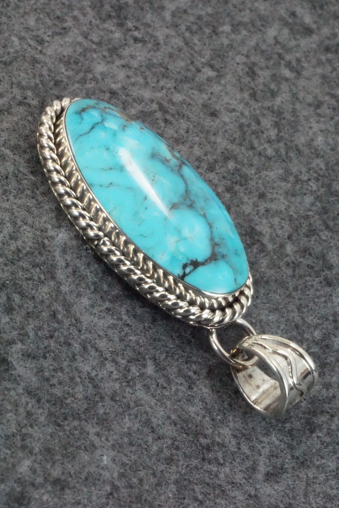 Turquoise & Sterling Silver Pendant - Sheena Jack