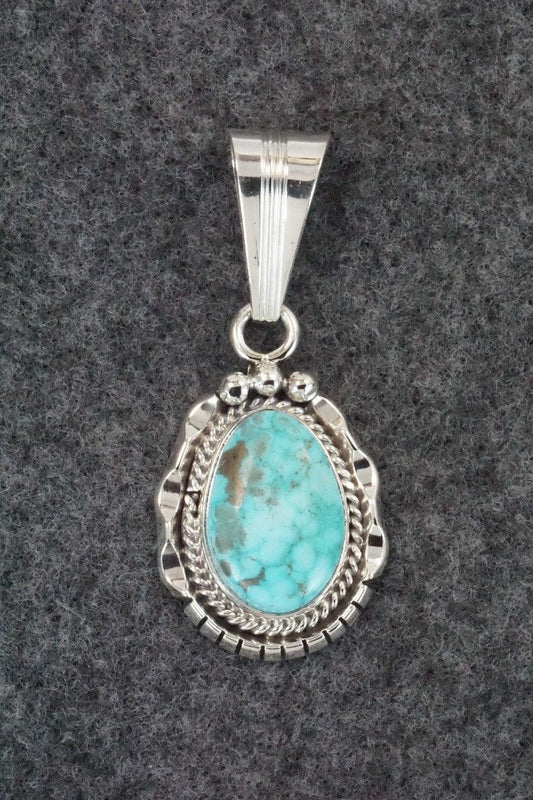 Turquoise & Sterling Silver Pendant - Samuel Yellowhair