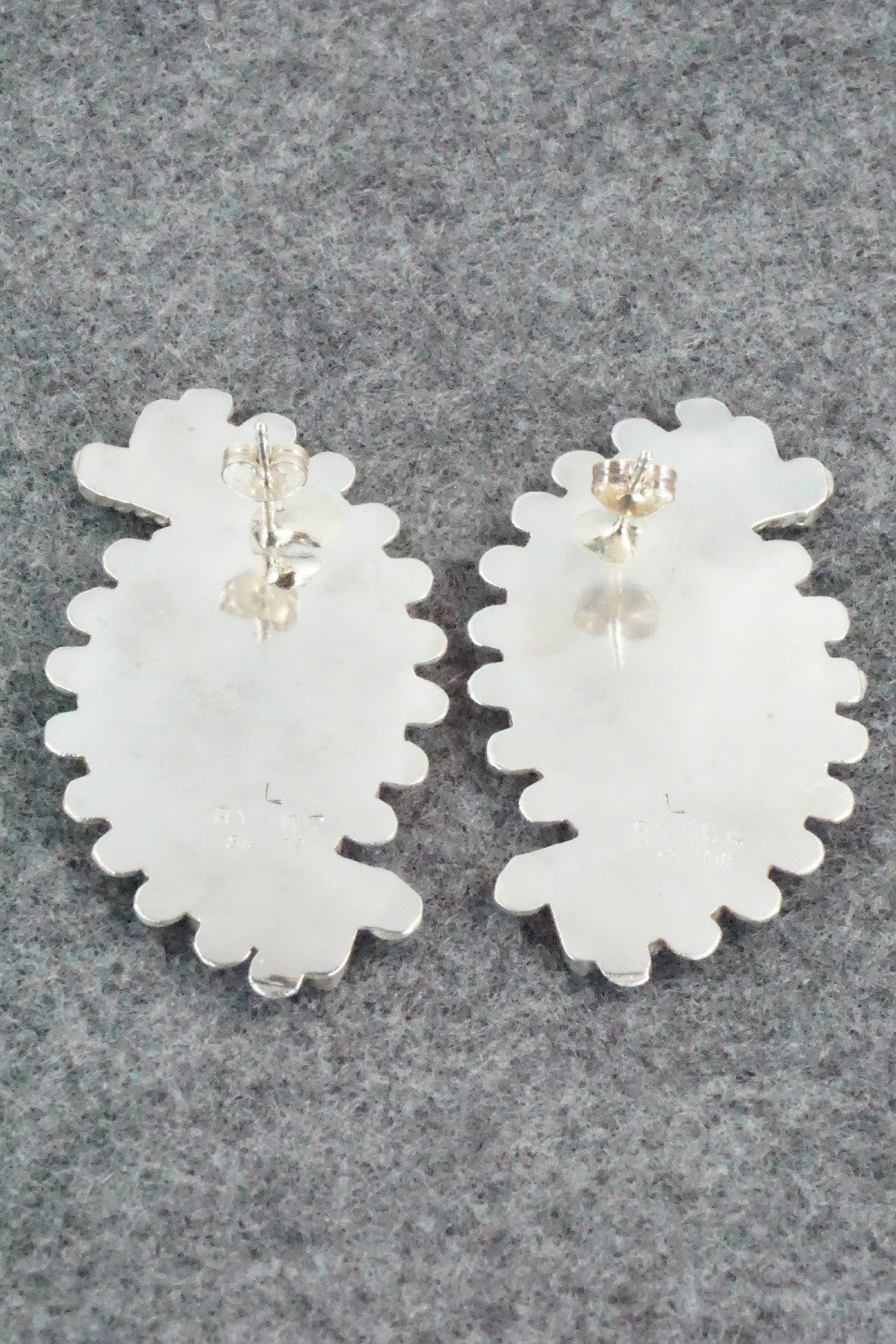 Turquoise & Sterling Silver Earrings - Lavell Byjoe
