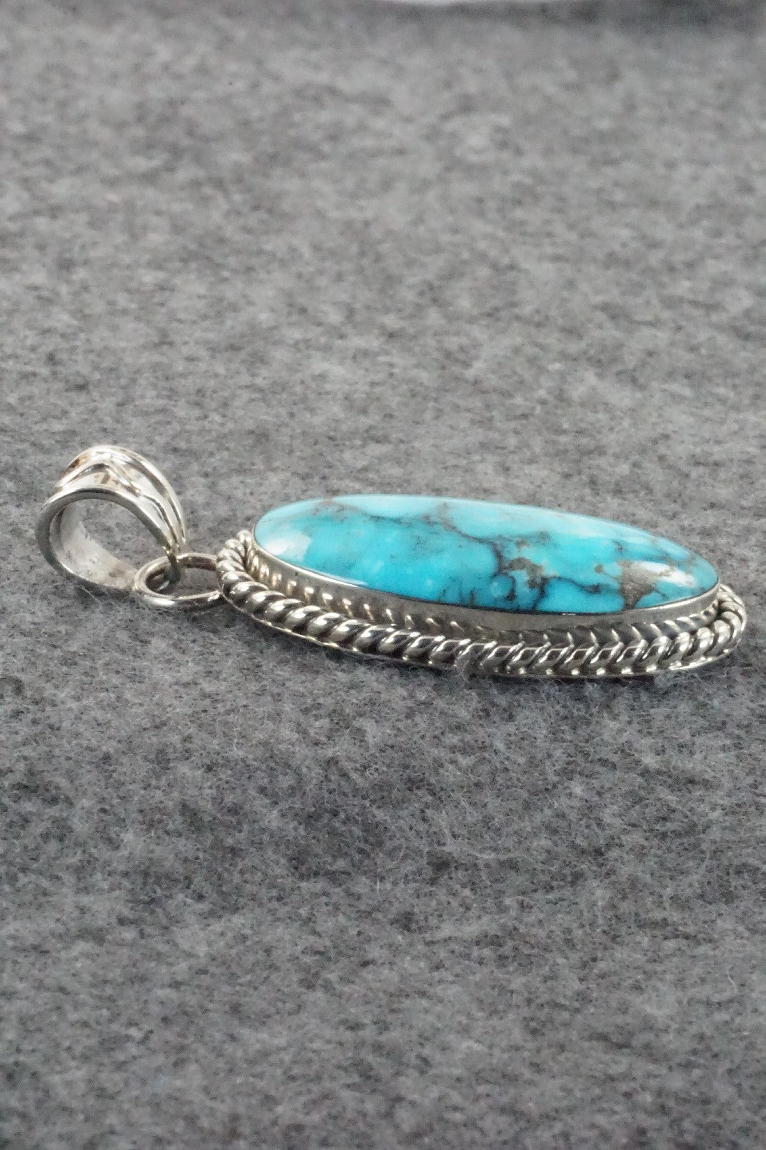 Turquoise & Sterling Silver Pendant - Sheena Jack