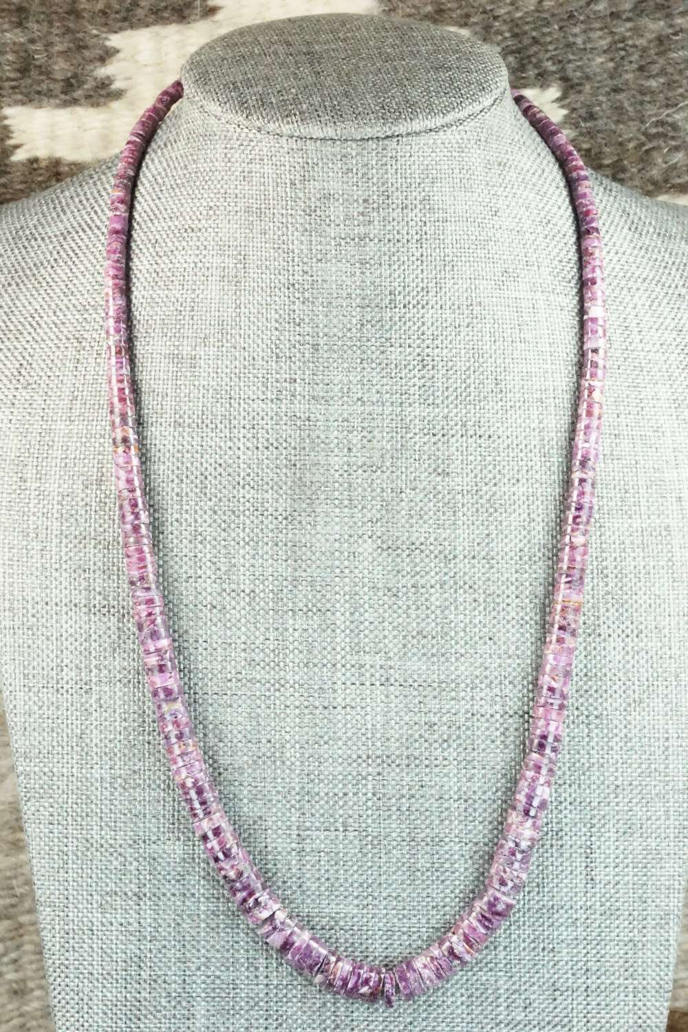 Spiny Oyster & Sterling Silver Necklace - Louise Joe