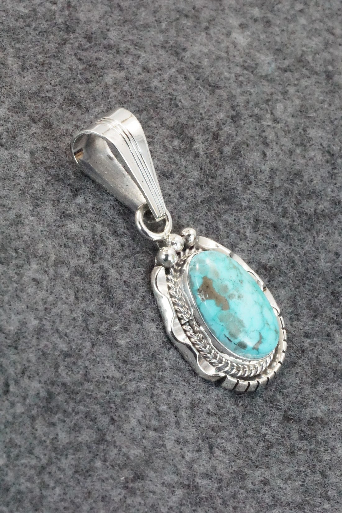 Turquoise & Sterling Silver Pendant - Samuel Yellowhair