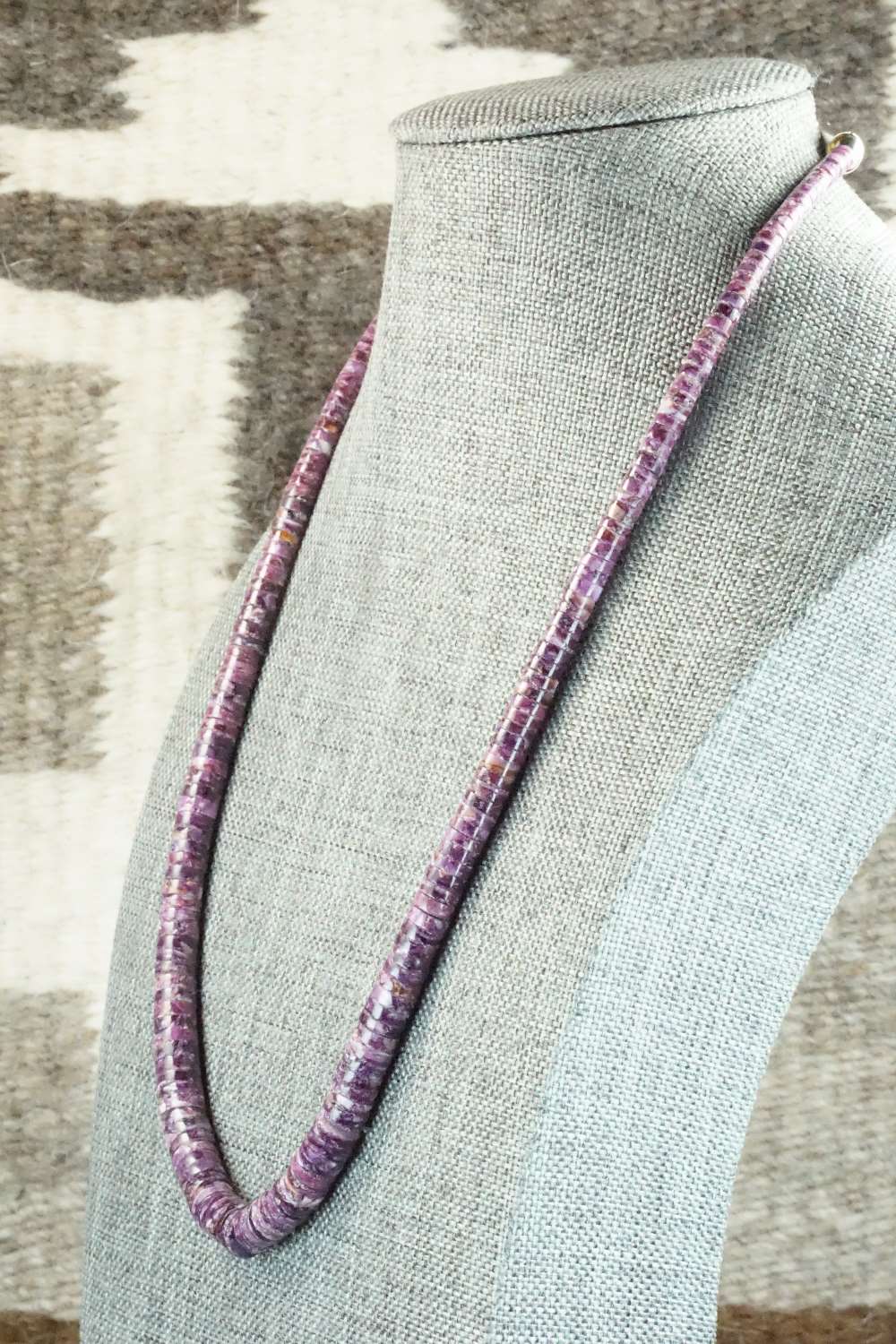 Spiny Oyster & Sterling Silver Necklace - Louise Joe