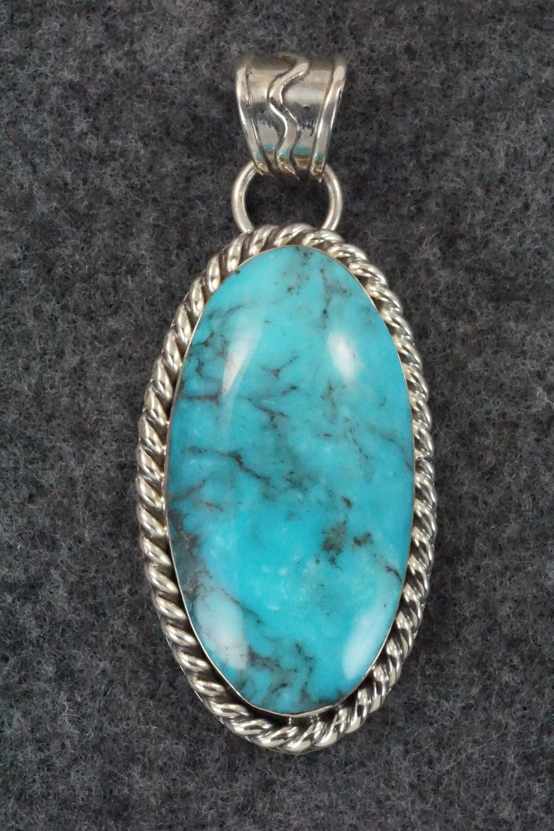 Turquoise & Sterling Silver Pendant - Sheena Jack