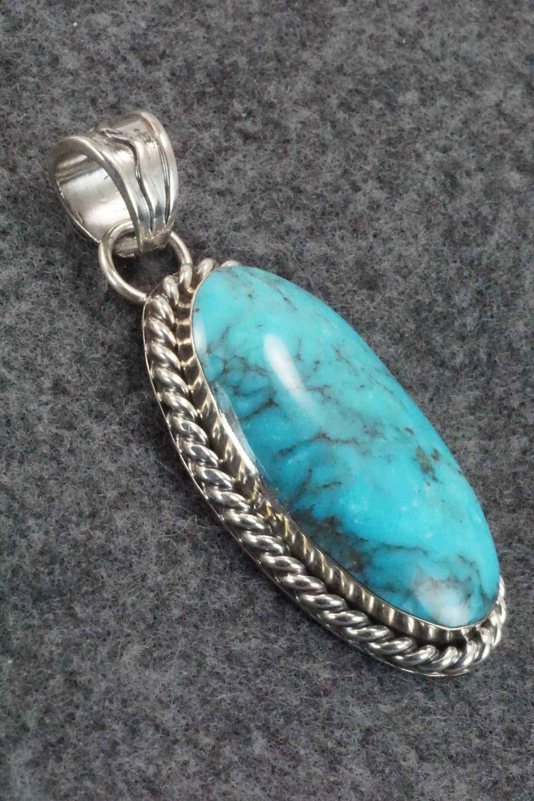 Turquoise & Sterling Silver Pendant - Sheena Jack