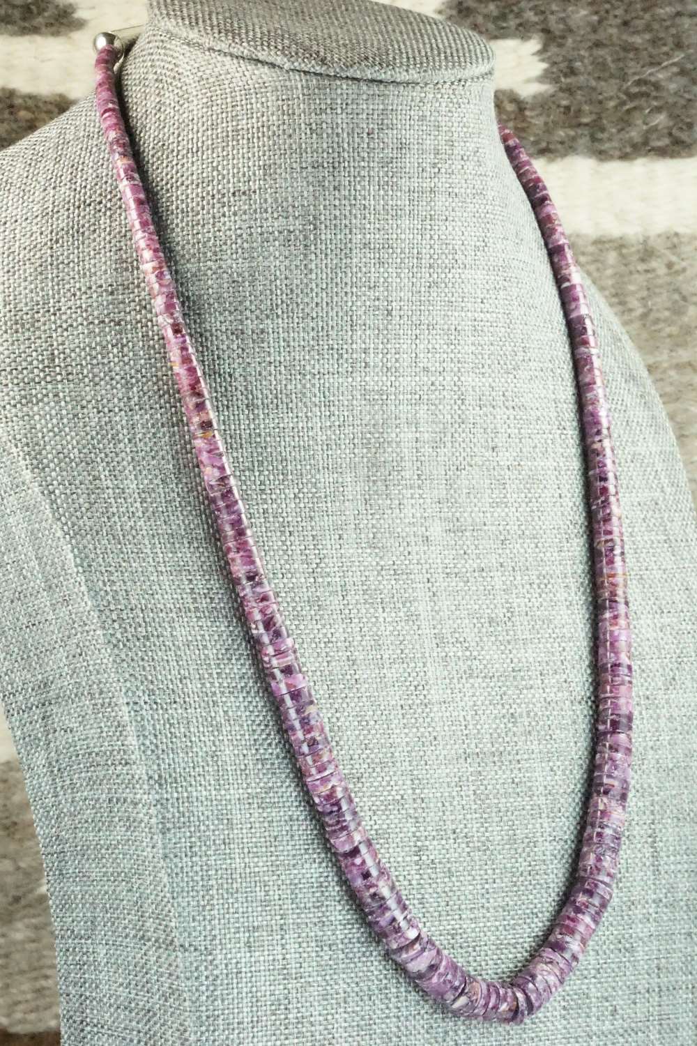 Spiny Oyster & Sterling Silver Necklace - Louise Joe