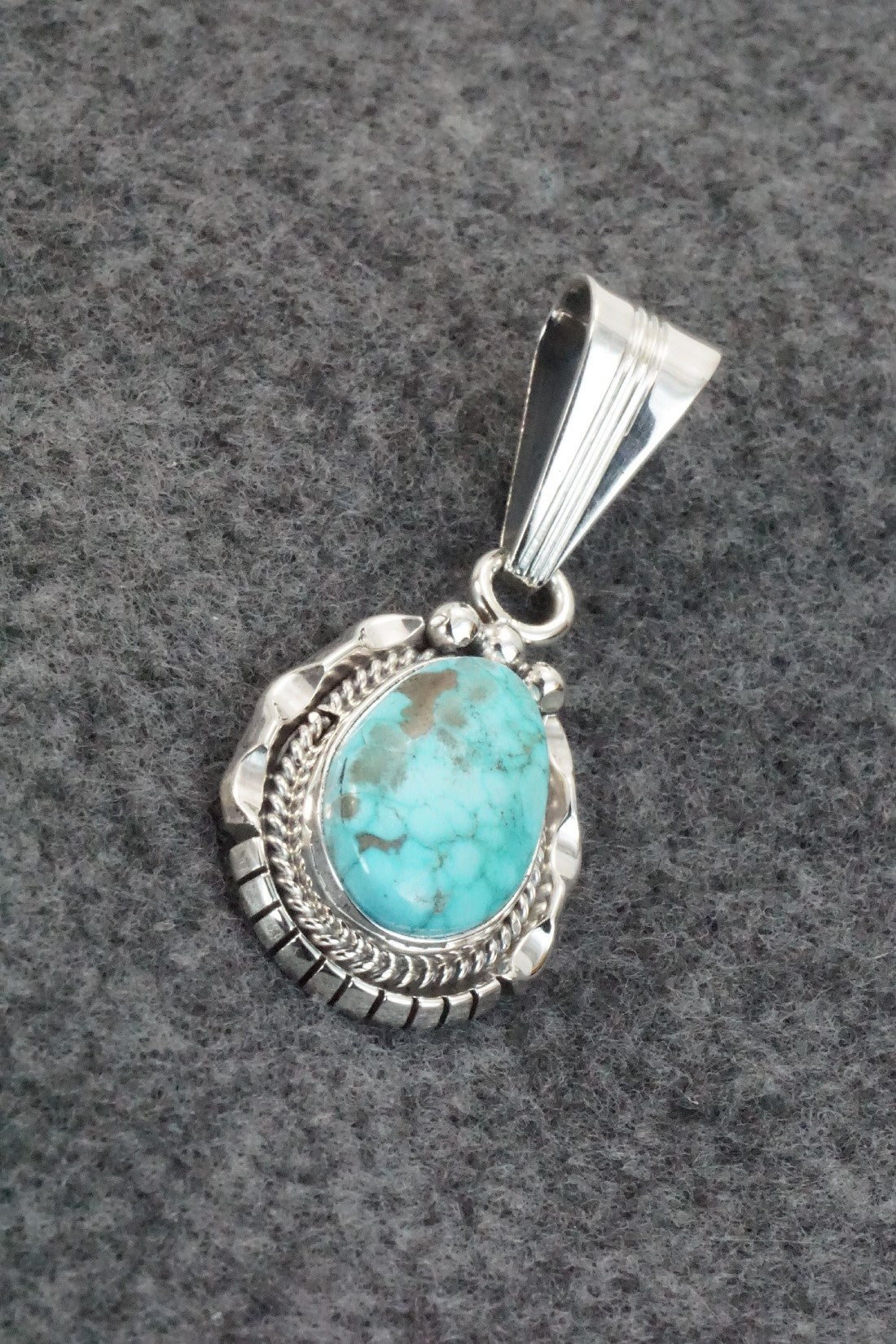 Turquoise & Sterling Silver Pendant - Samuel Yellowhair