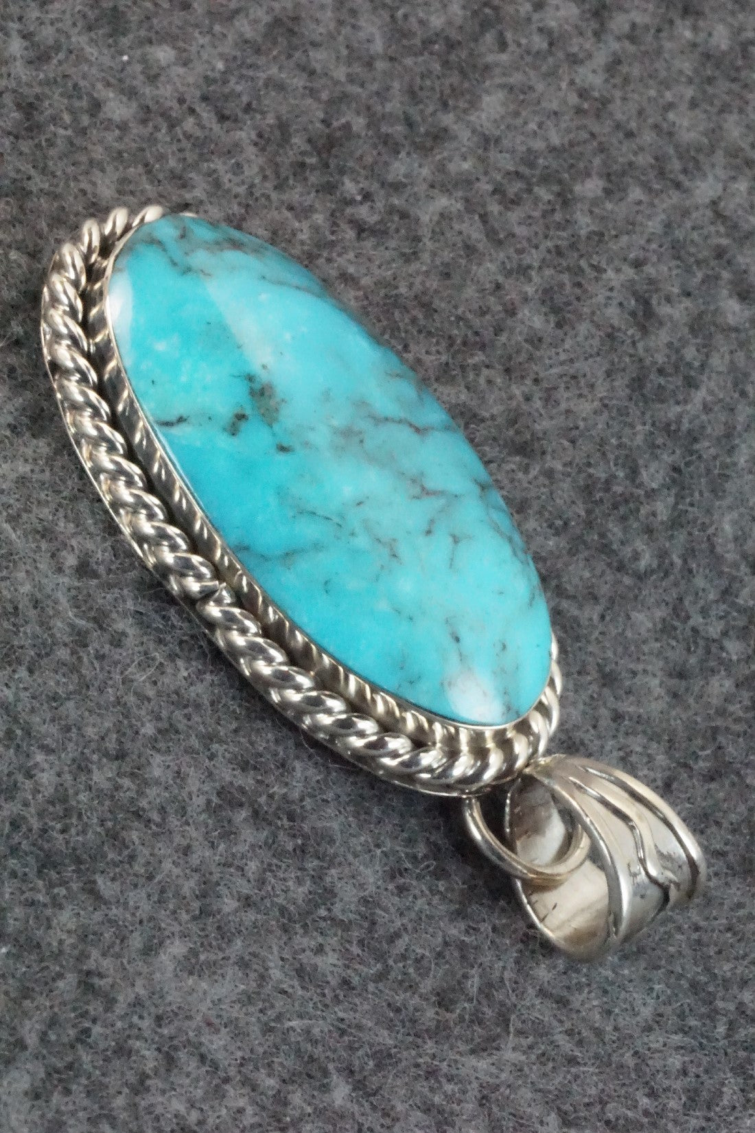 Turquoise & Sterling Silver Pendant - Sheena Jack