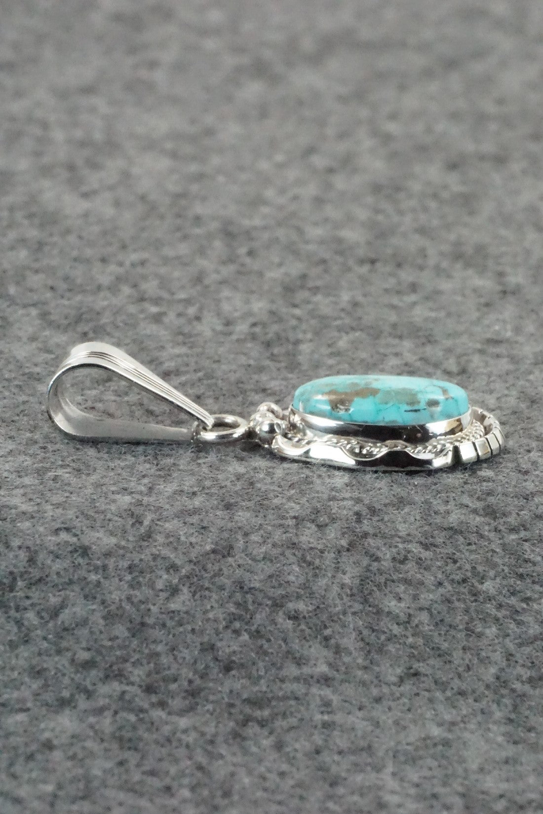Turquoise & Sterling Silver Pendant - Samuel Yellowhair