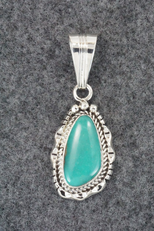 Turquoise & Sterling Silver Pendant - Samuel Yellowhair