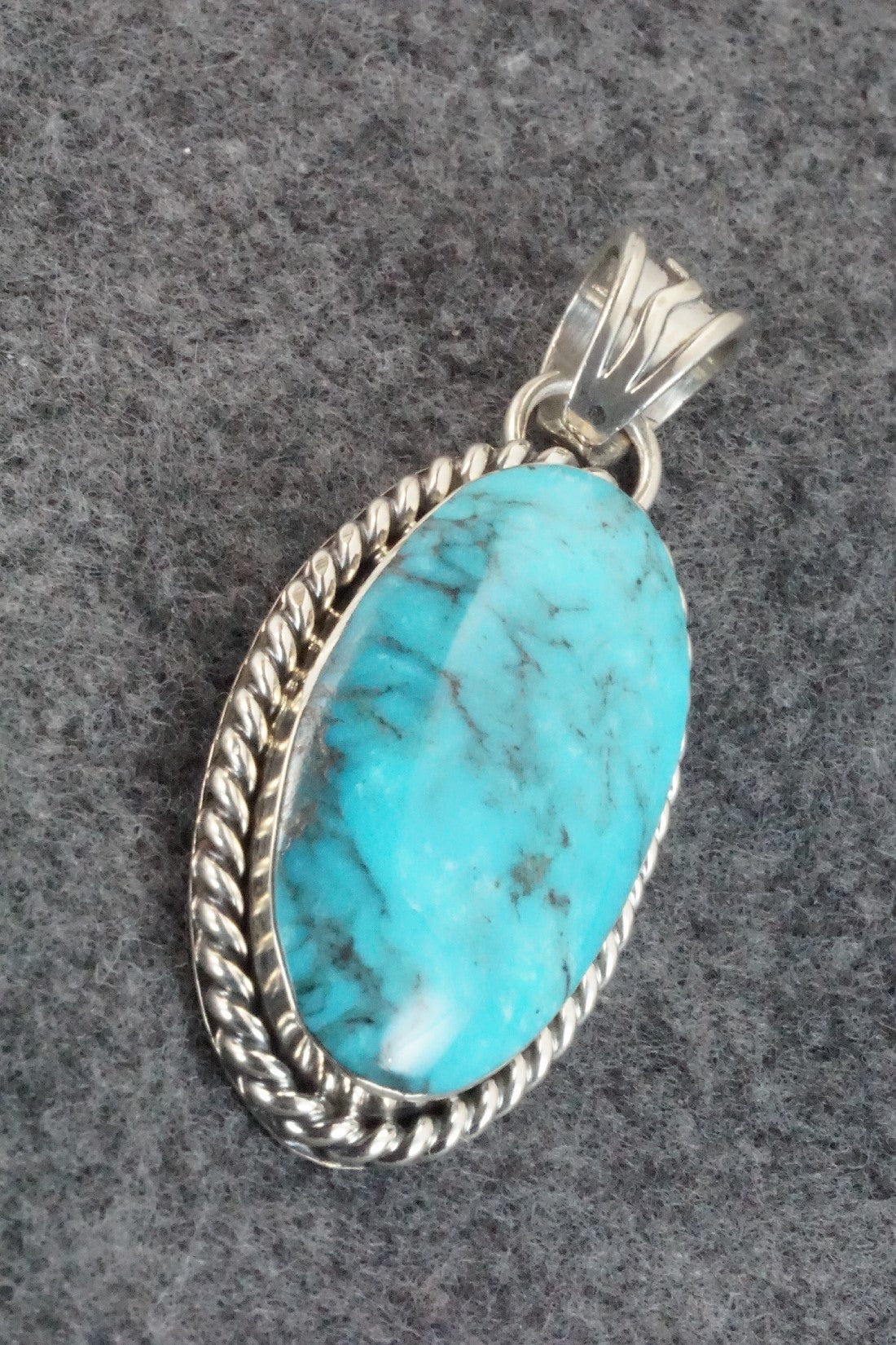 Turquoise & Sterling Silver Pendant - Sheena Jack