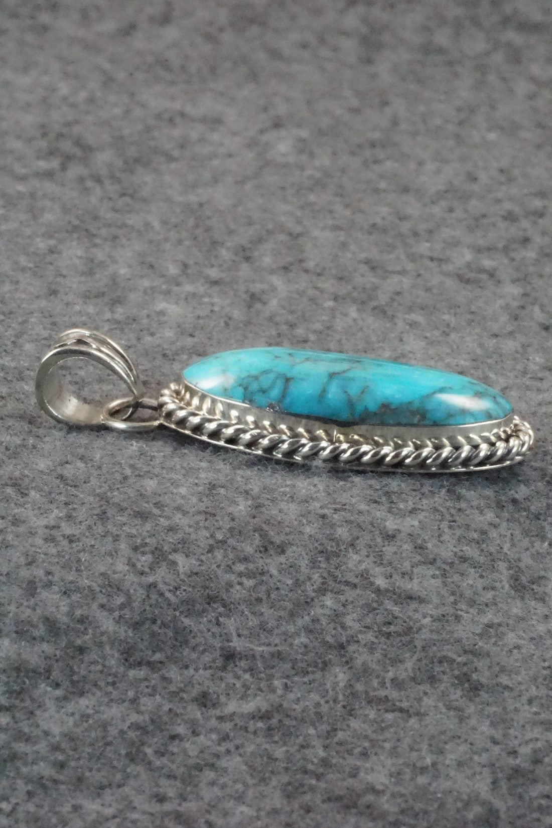 Turquoise & Sterling Silver Pendant - Sheena Jack