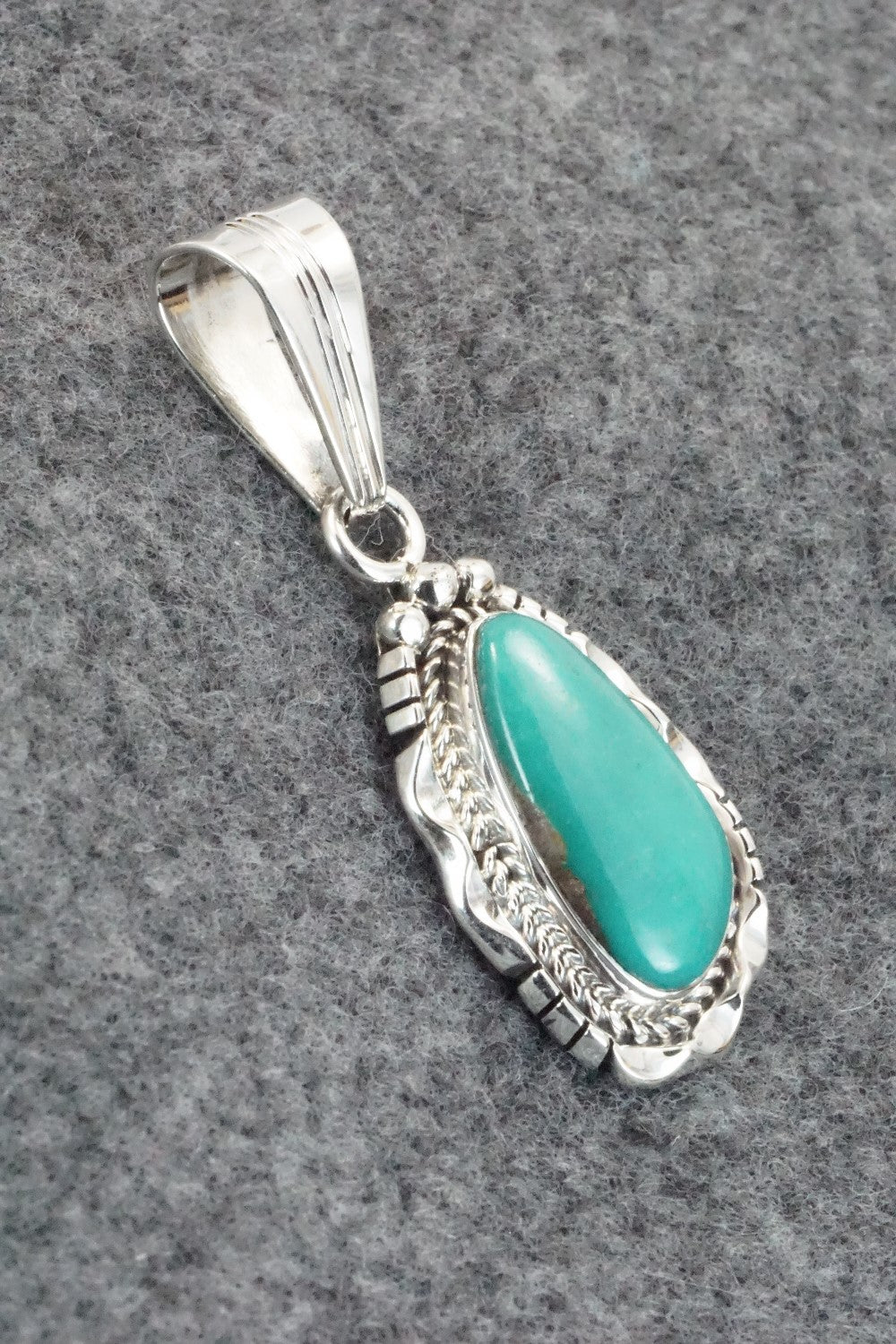 Turquoise & Sterling Silver Pendant - Samuel Yellowhair