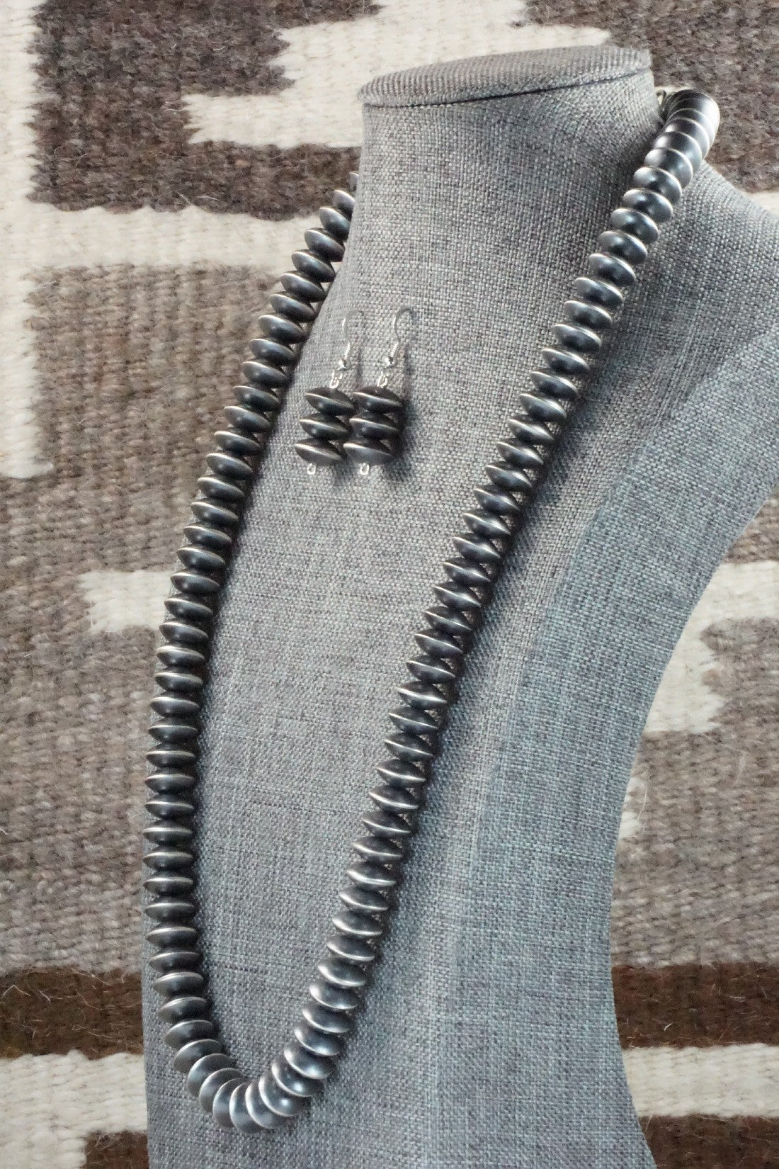 Navajo Pearl Sterling Silver Necklace Set - Preston Haley