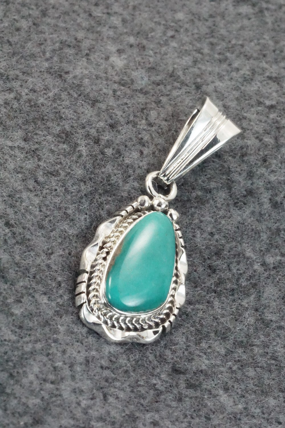 Turquoise & Sterling Silver Pendant - Samuel Yellowhair