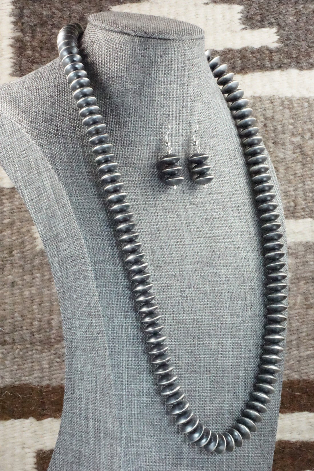 Navajo Pearl Sterling Silver Necklace Set - Preston Haley
