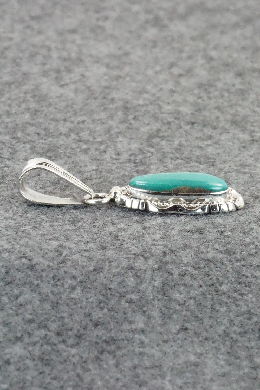 Turquoise & Sterling Silver Pendant - Samuel Yellowhair