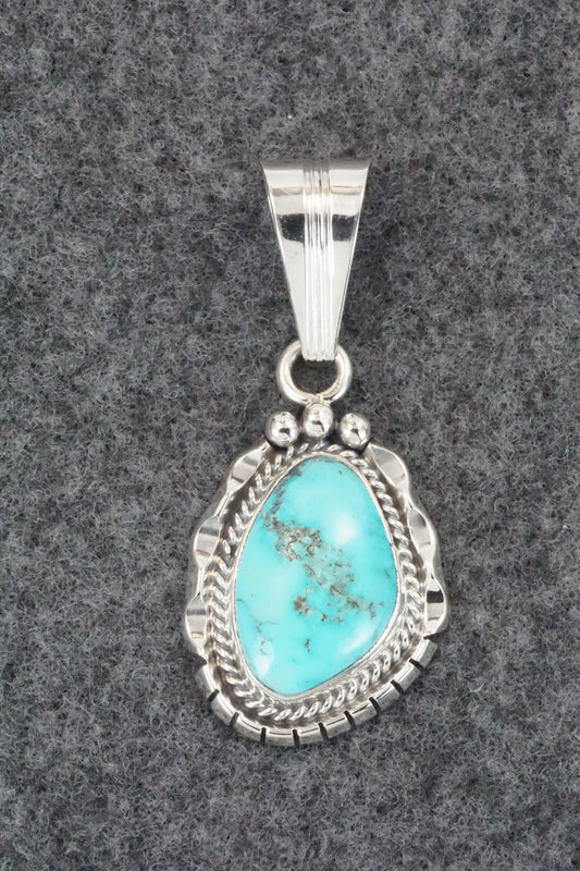 Turquoise & Sterling Silver Pendant - Samuel Yellowhair