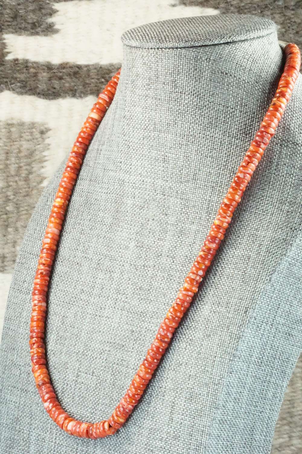 Spiny Oyster & Sterling Silver Necklace - Louise Joe