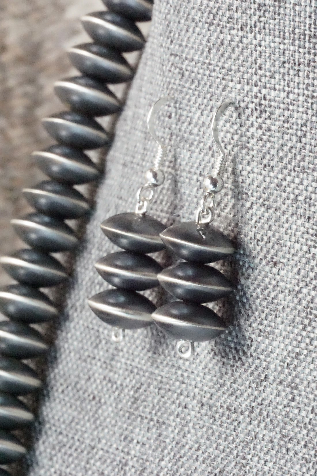 Navajo Pearl Sterling Silver Necklace Set - Preston Haley