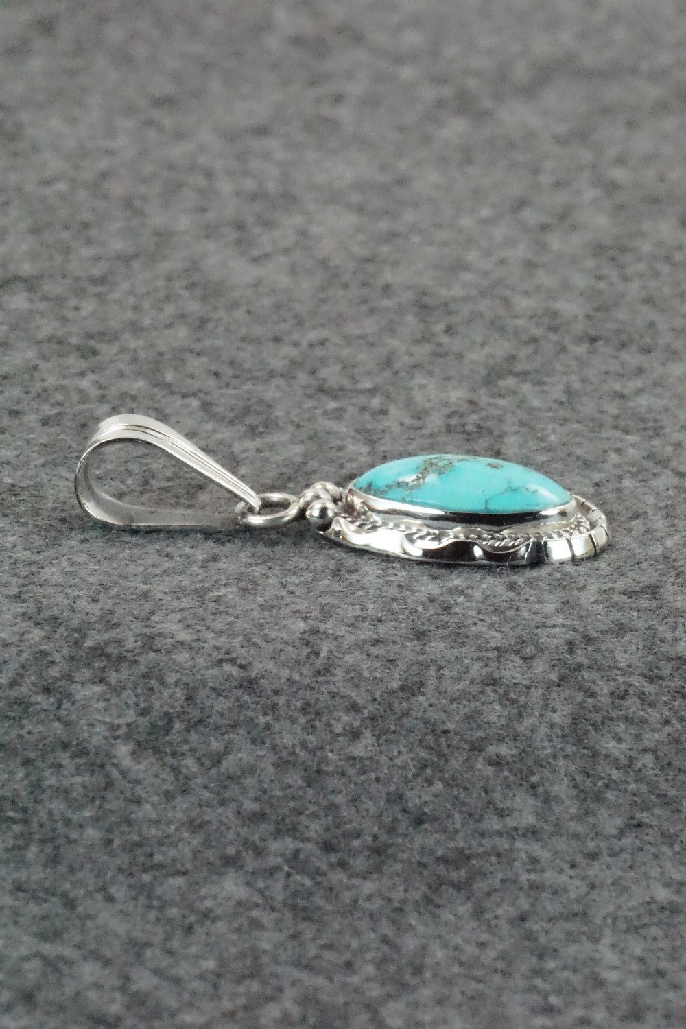 Turquoise & Sterling Silver Pendant - Samuel Yellowhair