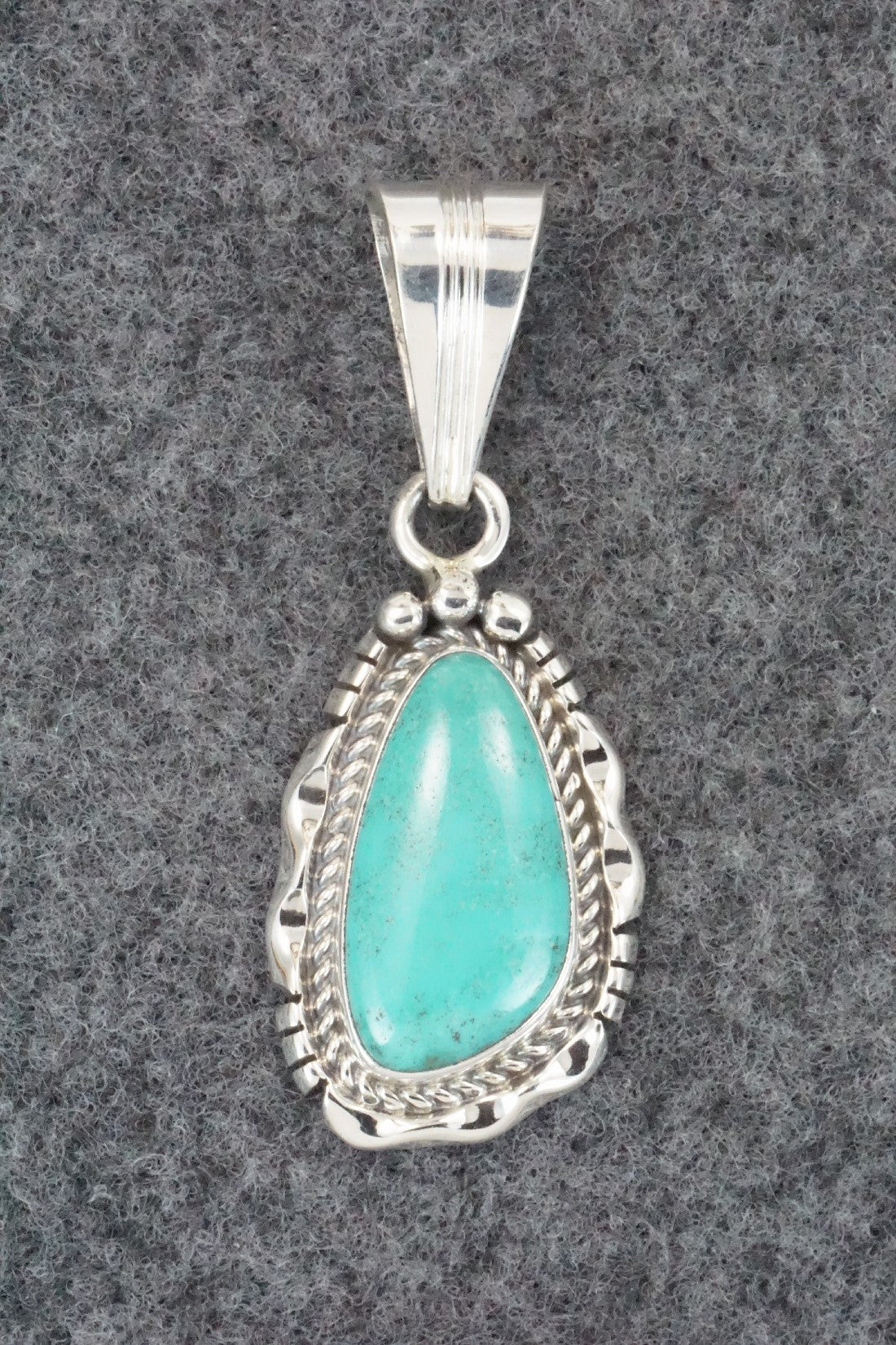 Turquoise & Sterling Silver Pendant - Samuel Yellowhair