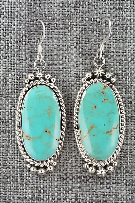 Turquoise & Sterling Silver Earrings - Gregg Yazzie