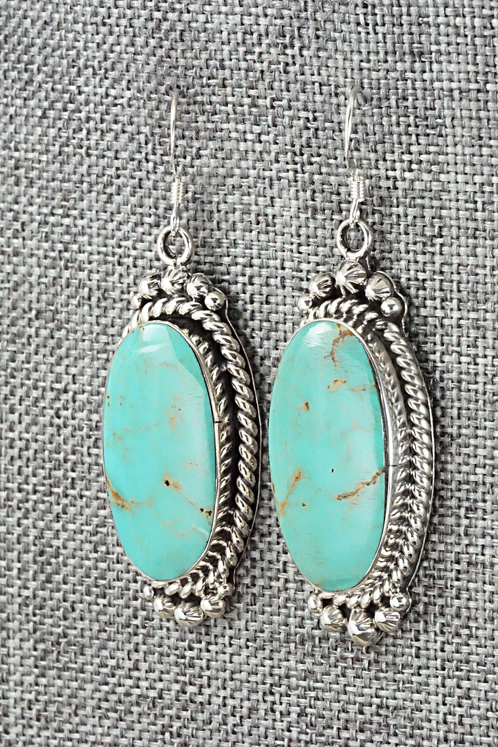 Turquoise & Sterling Silver Earrings - Gregg Yazzie