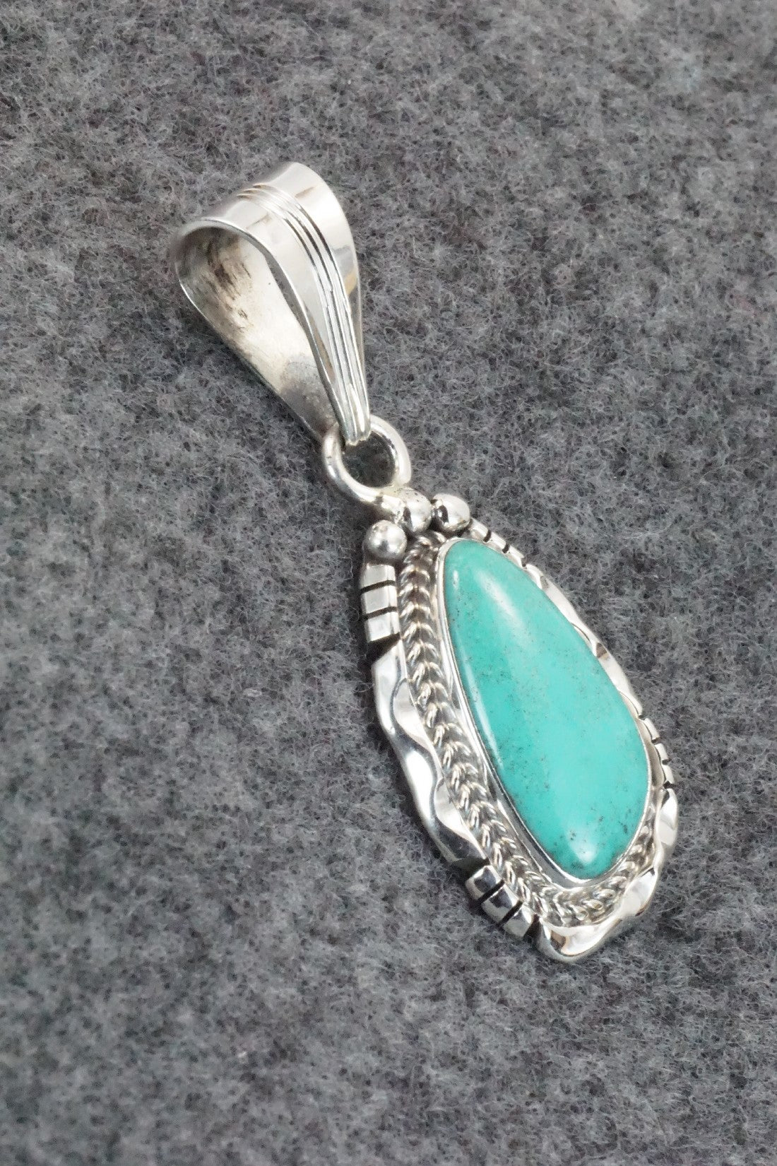 Turquoise & Sterling Silver Pendant - Samuel Yellowhair