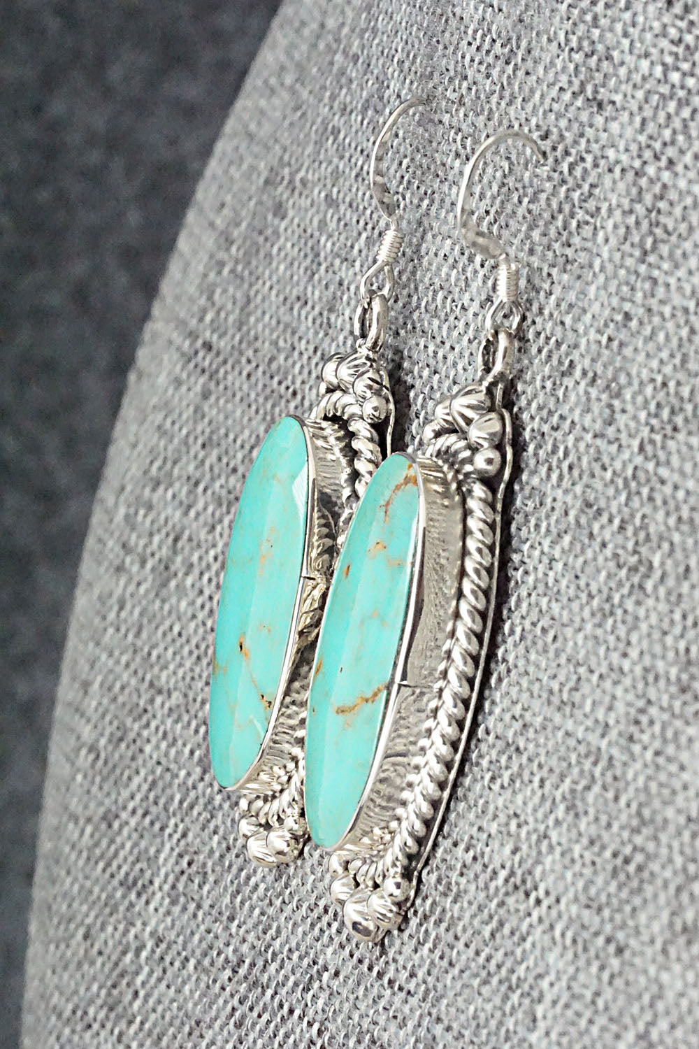 Turquoise & Sterling Silver Earrings - Gregg Yazzie