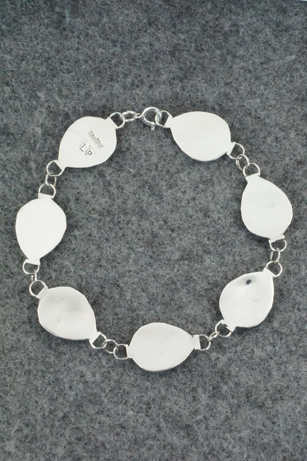 Turquoise & Sterling Silver Link Bracelet - Leta Parker