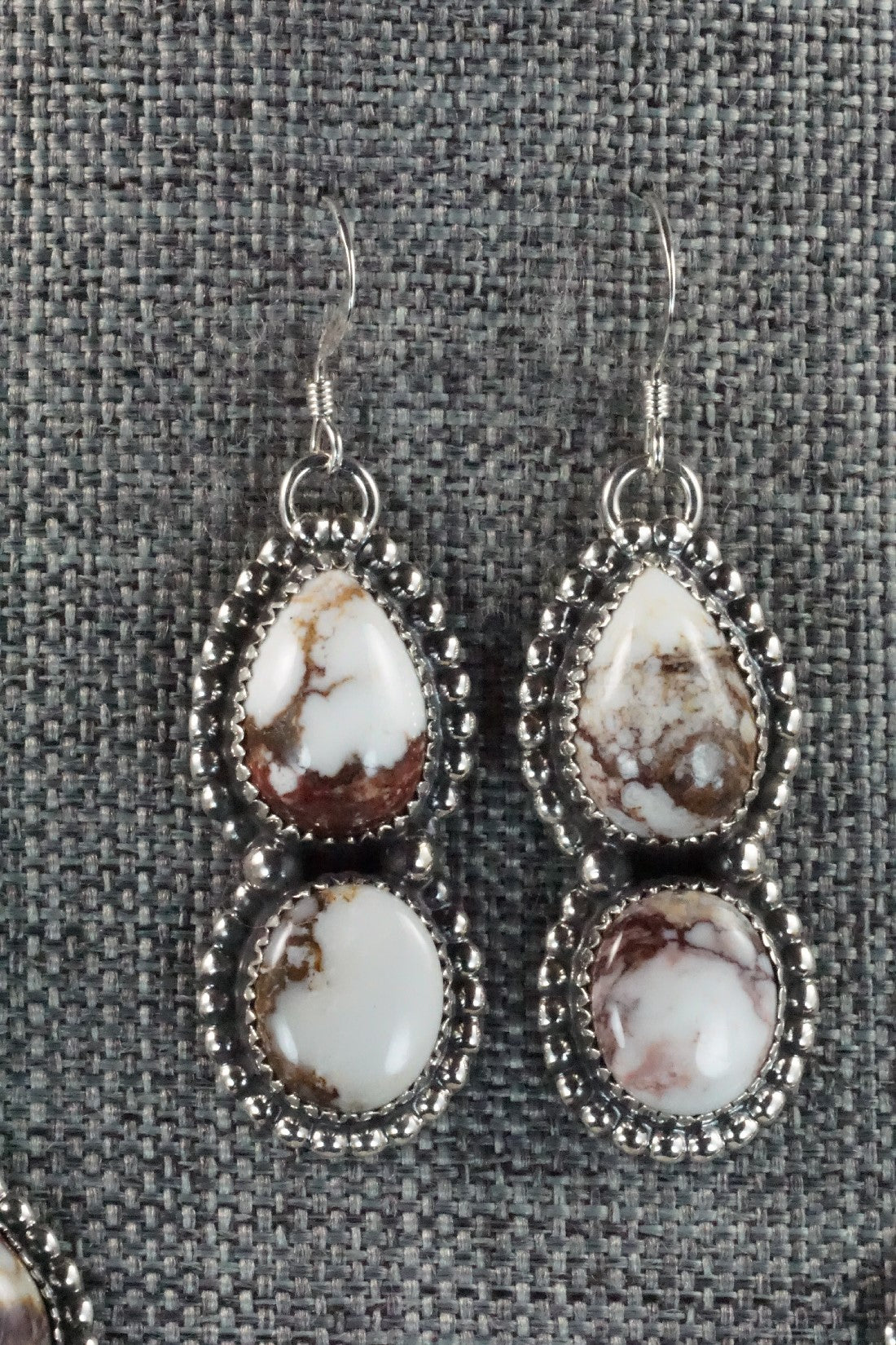 Wild Horse & Sterling Silver Necklace and Earrings - Alvin Joe