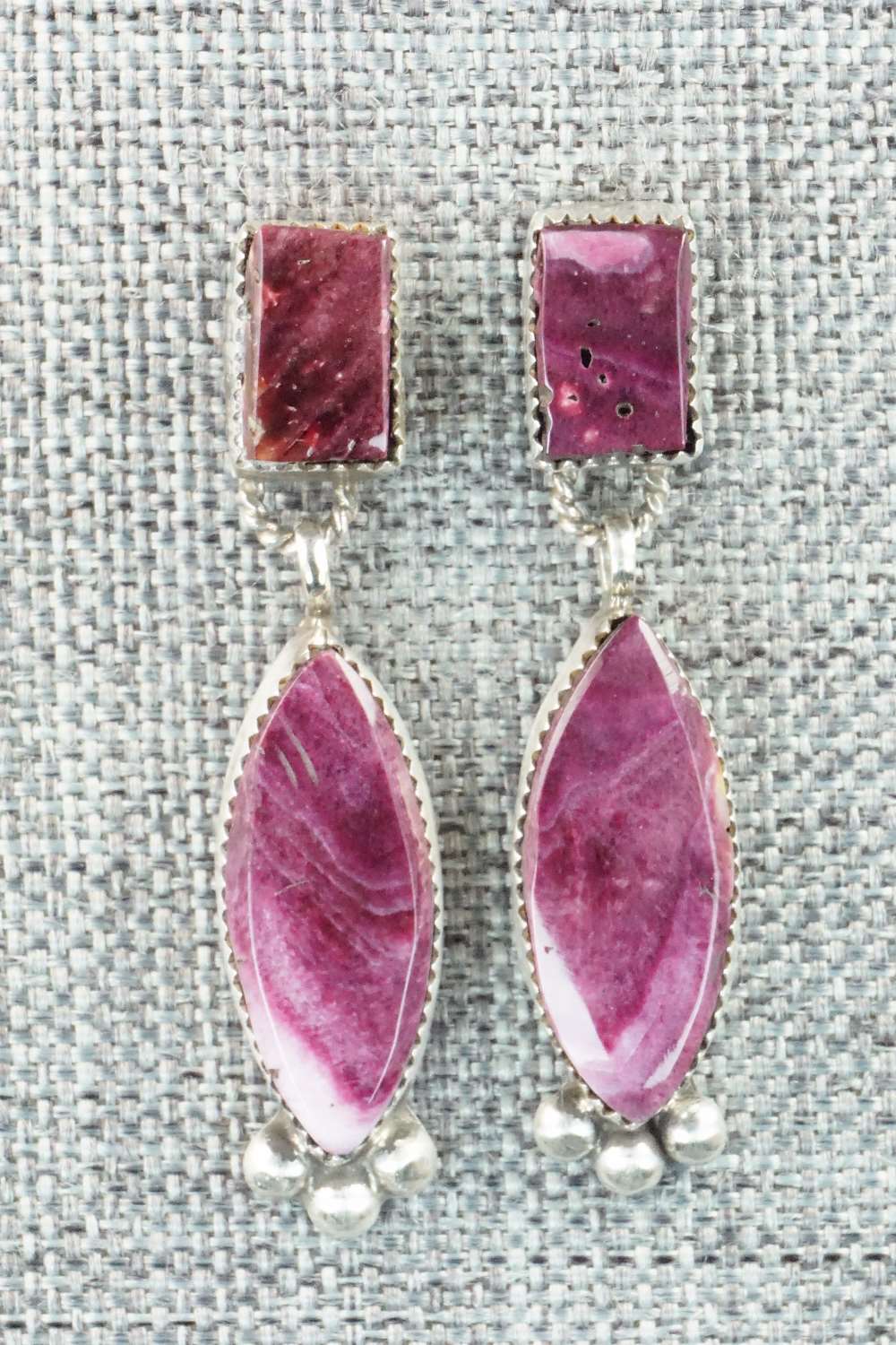 Spiny Oyster & Sterling Silver Earrings - Selina Warner