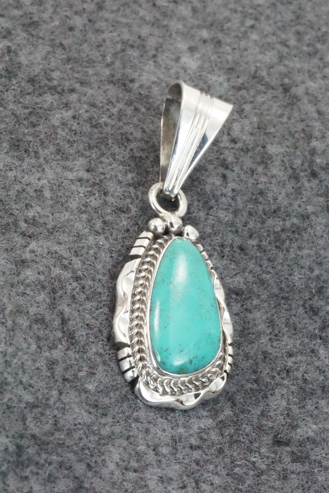 Turquoise & Sterling Silver Pendant - Samuel Yellowhair