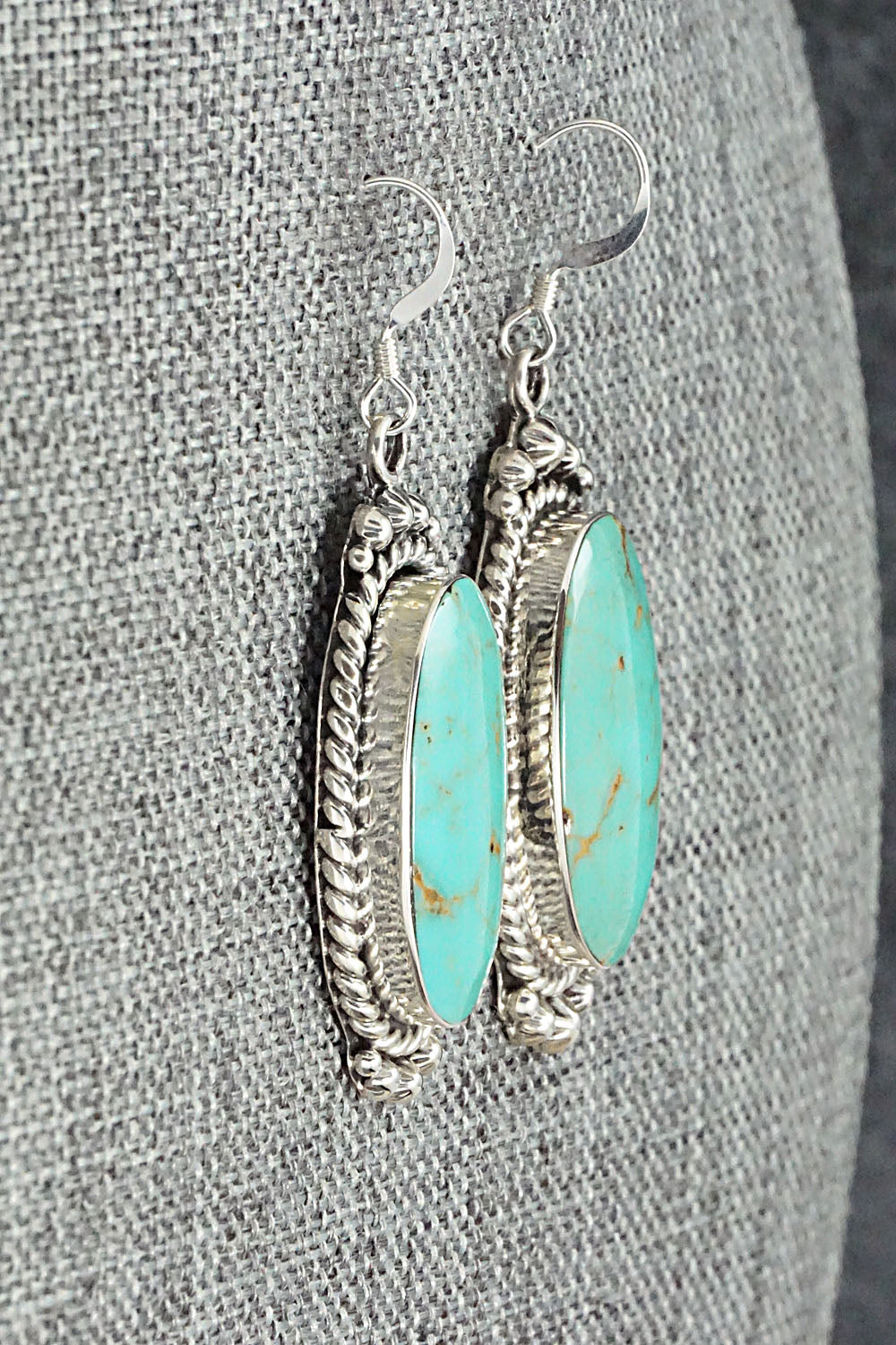 Turquoise & Sterling Silver Earrings - Gregg Yazzie