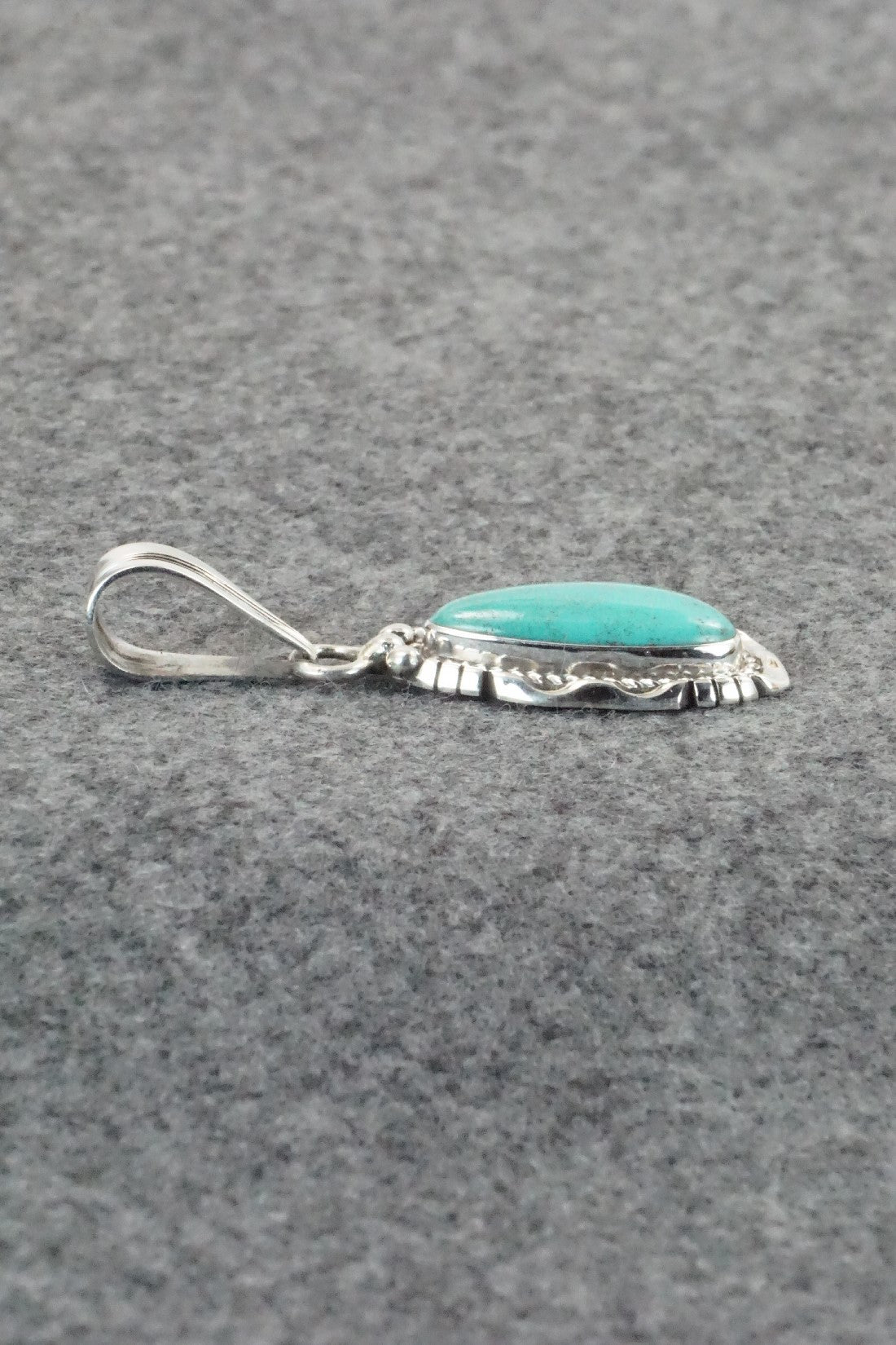Turquoise & Sterling Silver Pendant - Samuel Yellowhair