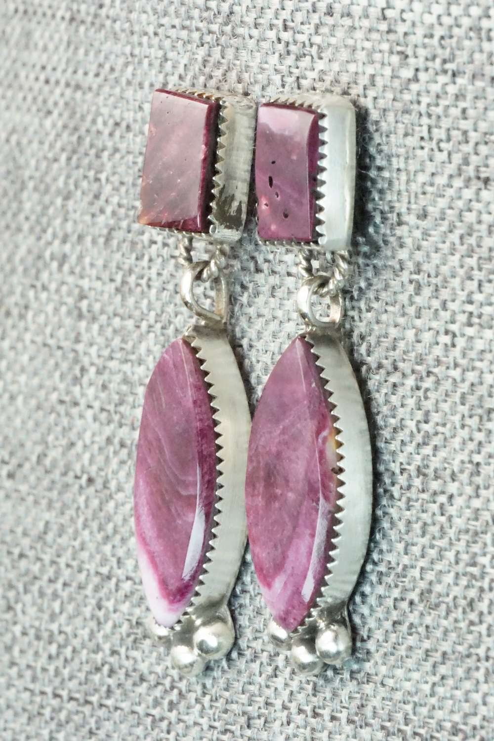 Spiny Oyster & Sterling Silver Earrings - Selina Warner