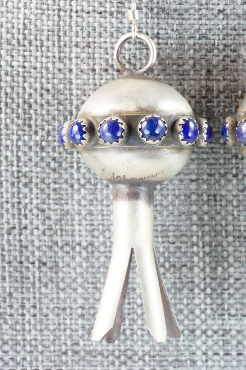 Lapis & Sterling Silver Blossom Earrings - Monica Smith