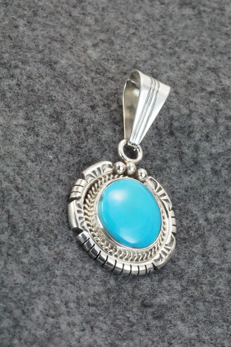 Turquoise & Sterling Silver Pendant - Samuel Yellowhair