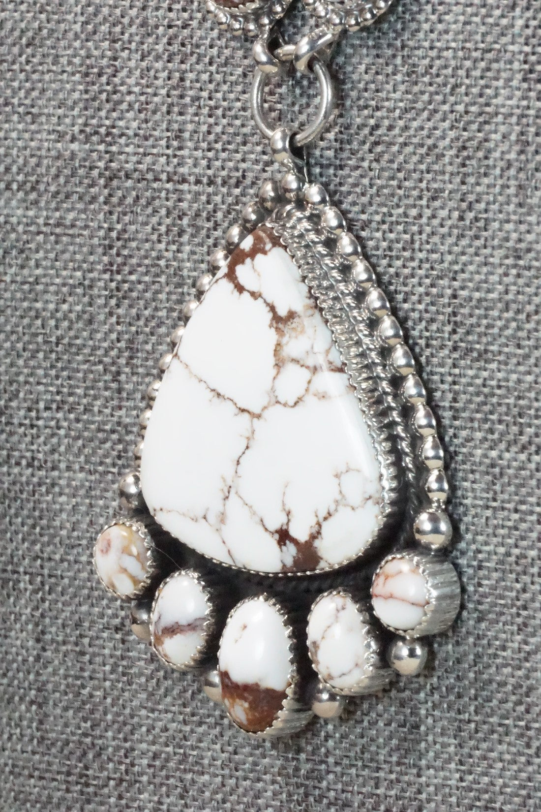 Wild Horse & Sterling Silver Necklace and Earrings - Alvin Joe