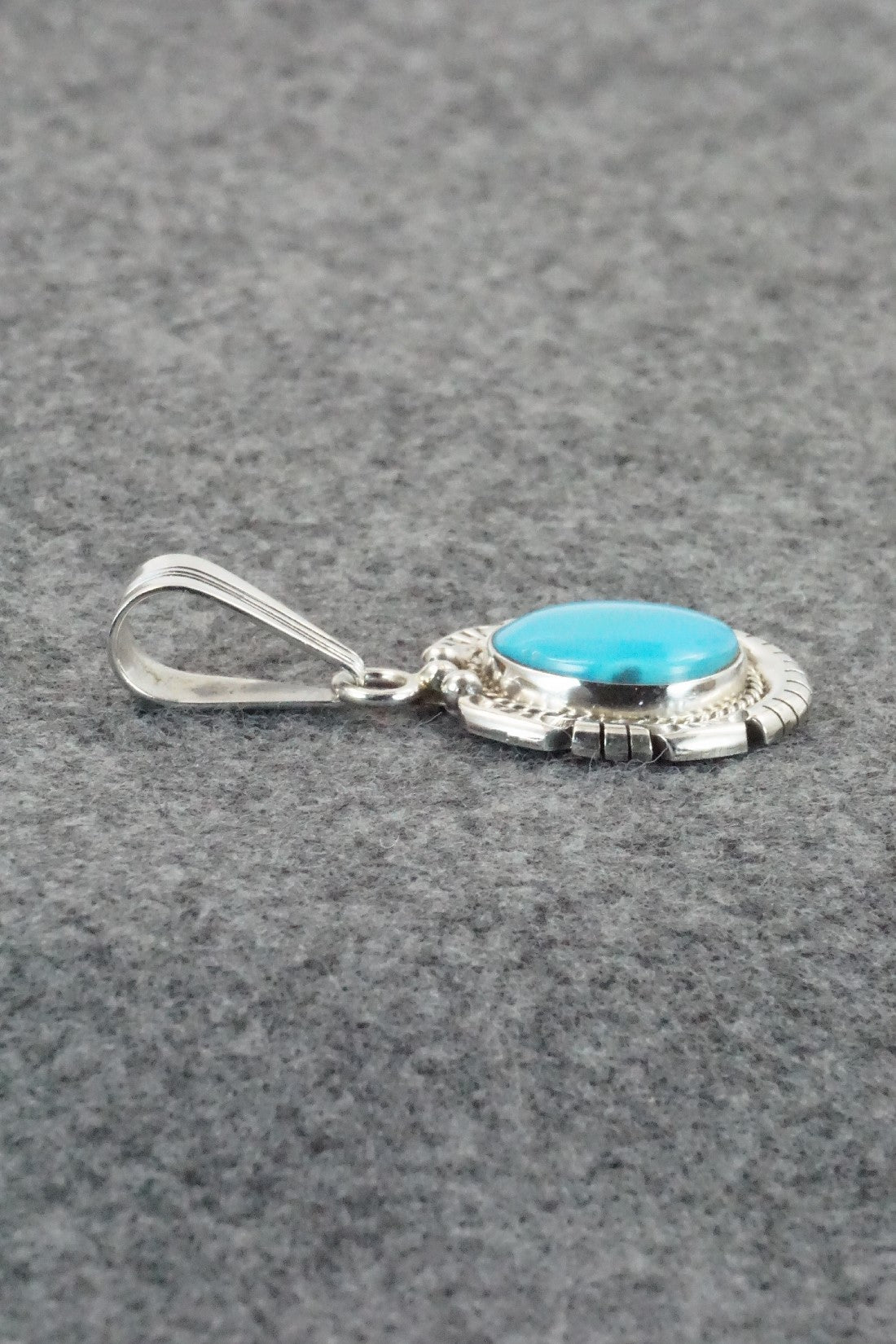 Turquoise & Sterling Silver Pendant - Samuel Yellowhair