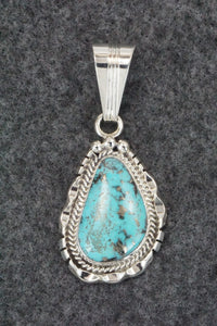 Turquoise & Sterling Silver Pendant - Samuel Yellowhair