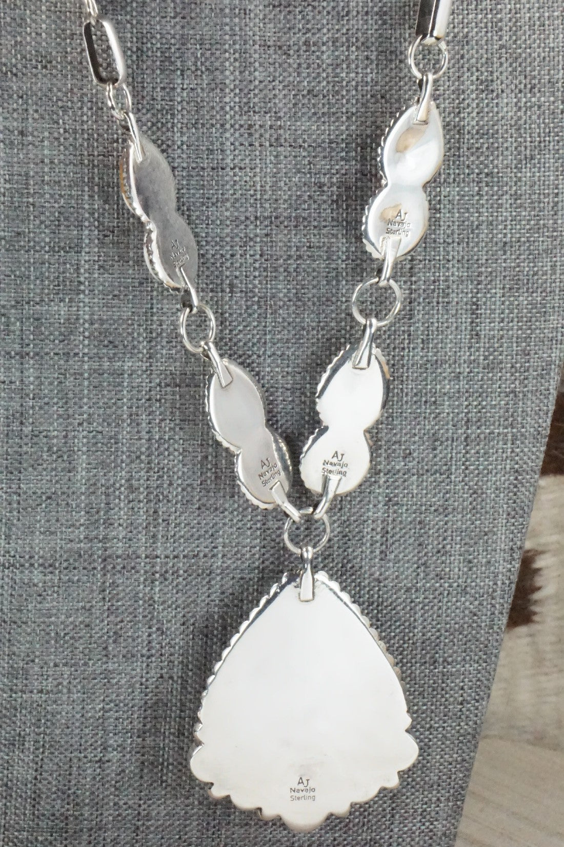Wild Horse & Sterling Silver Necklace and Earrings - Alvin Joe